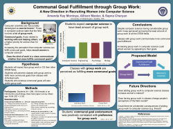 a lot of group work. Communal goals