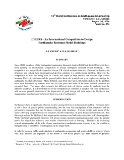 an International Competition to Design Earthquake Resistant Model