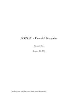 ECON 851 ) Financial Economics - San Francisco State University