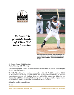 Cubs catch possible leader of `Click Six` in Schwarber