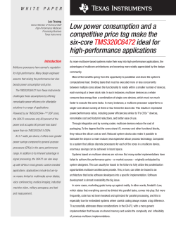 Low power consumption and a competitive price