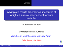 Asymptotic results for empirical measures of weighted sums of
