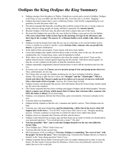 Oedipus the King Oedipus the King Summary