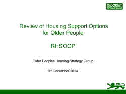 presentation to Older People`s Housing Strategy