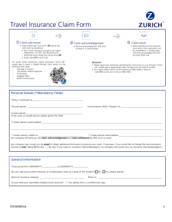 Travel Insurance Claim Form