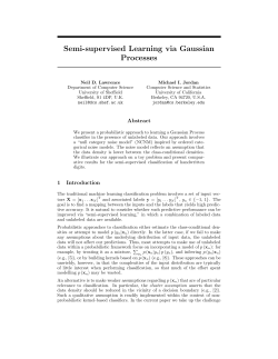 Semi-supervised Learning via Gaussian Processes