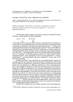 Double Potential Step Chronocoulometry. Part I. A Re