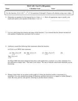 f (x)= 0 f (x)=&infin; f (x)= 5 lim f (x)=&infin; &minus; x
