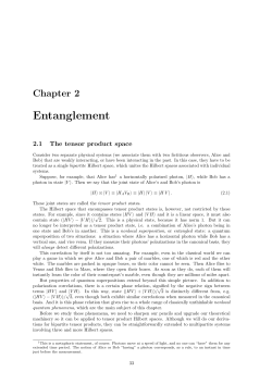 Entanglement - Institute for Quantum Science and Technology