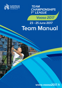 Team Manual - Vaasa 2017