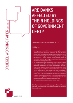 are banks affected by their holdings of government debt?
