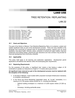 LAN.32 &ndash; Tree Retention Replanting Policy