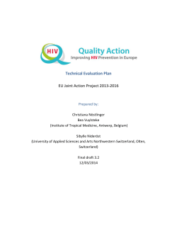 Technical Evaluation Plan EU Joint Action Project