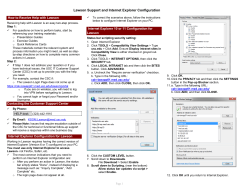 Lawson Support and Internet Explorer Configuration