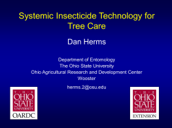 Systemic Insecticide Technology for Tree Care - OARDC