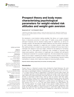 Prospect theory and body mass: characterizing