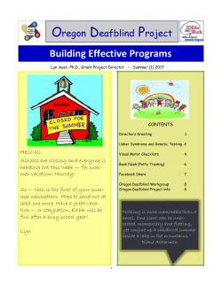 Contact the Oregon Deafblind Project!