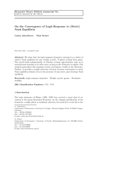 On the Convergence of Logit-Response to (Strict) Nash Equilibria