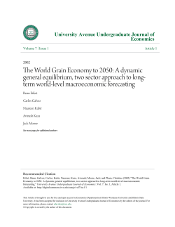 The World Grain Economy to 2050: A dynamic general equilibrium