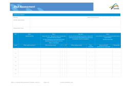 Risk Assessment Template