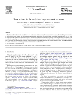 Basic notions for the analysis of large two-mode networks