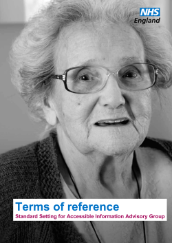 Accessible information advisory group