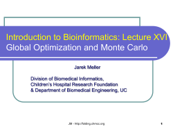Global optimization and Monte Carlo