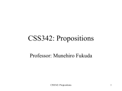 CSS342: Propositions