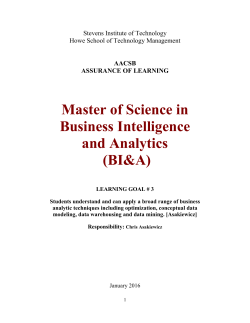 BIA Goal 3 - Stevens Institute of Technology