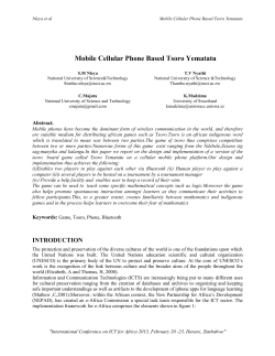 Mobile Cellular Phone Based Tsoro Yematatu