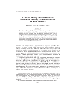 A Unified Theory of Underreaction, Momentum Trading, and