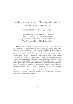 On the linear structure of betting criterion and the checking of