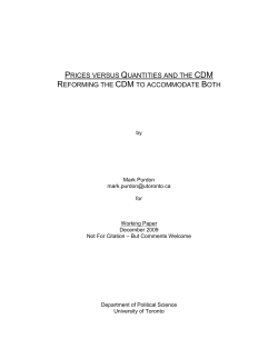 prices versus quantities and the cdm reforming the cdm to