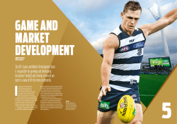 The AFL`s Game and Market Development Team is