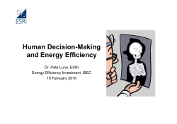 Human Decision-Making and Energy Efficiency