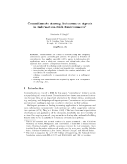 Commitments Among Autonomous Agents in Information
