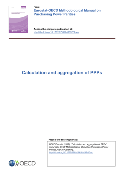 Calculation and aggregation of PPPs