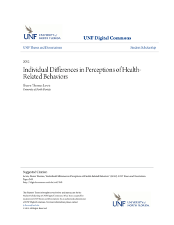 Individual Differences in Perceptions of Health
