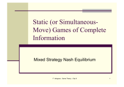 Static (or Simultaneous- Move) Games of Complete Information