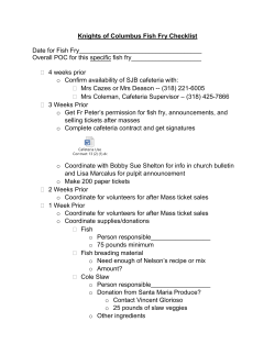 Knights of Columbus Fish Fry Checklist