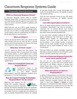 Classroom Response Systems Guide - UW
