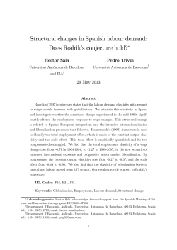 Structural changes in Spanish labour demand: Does Rodrik`s