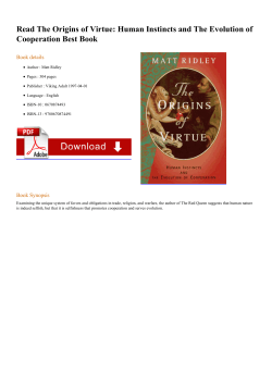 Read The Origins of Virtue: Human Instincts and The