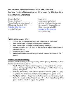 Partner-Assisted Communication Strategies for