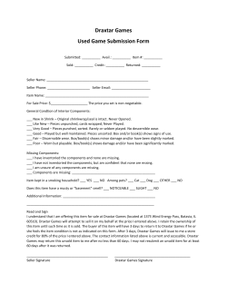 Draxtar Games Used Game Submission Form