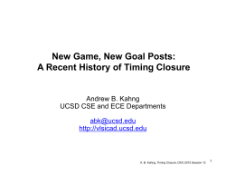 New Game, New Goal Posts: A Recent History of Timing Closure