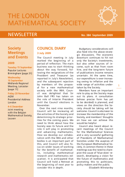 THE LONDON MATHEMATICAL SOCIETY