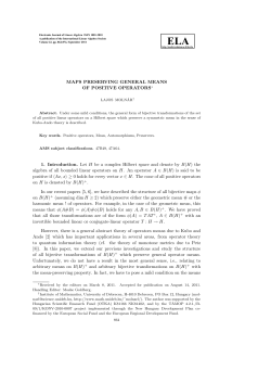 MAPS PRESERVING GENERAL MEANS OF POSITIVE