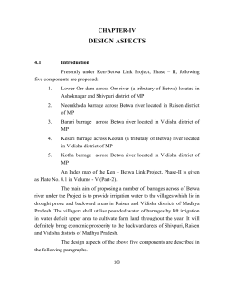 design criteria Concrete dam - National Water Development Agency