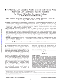 Low-Output, Low-Gradient Aortic Stenosis in Patients